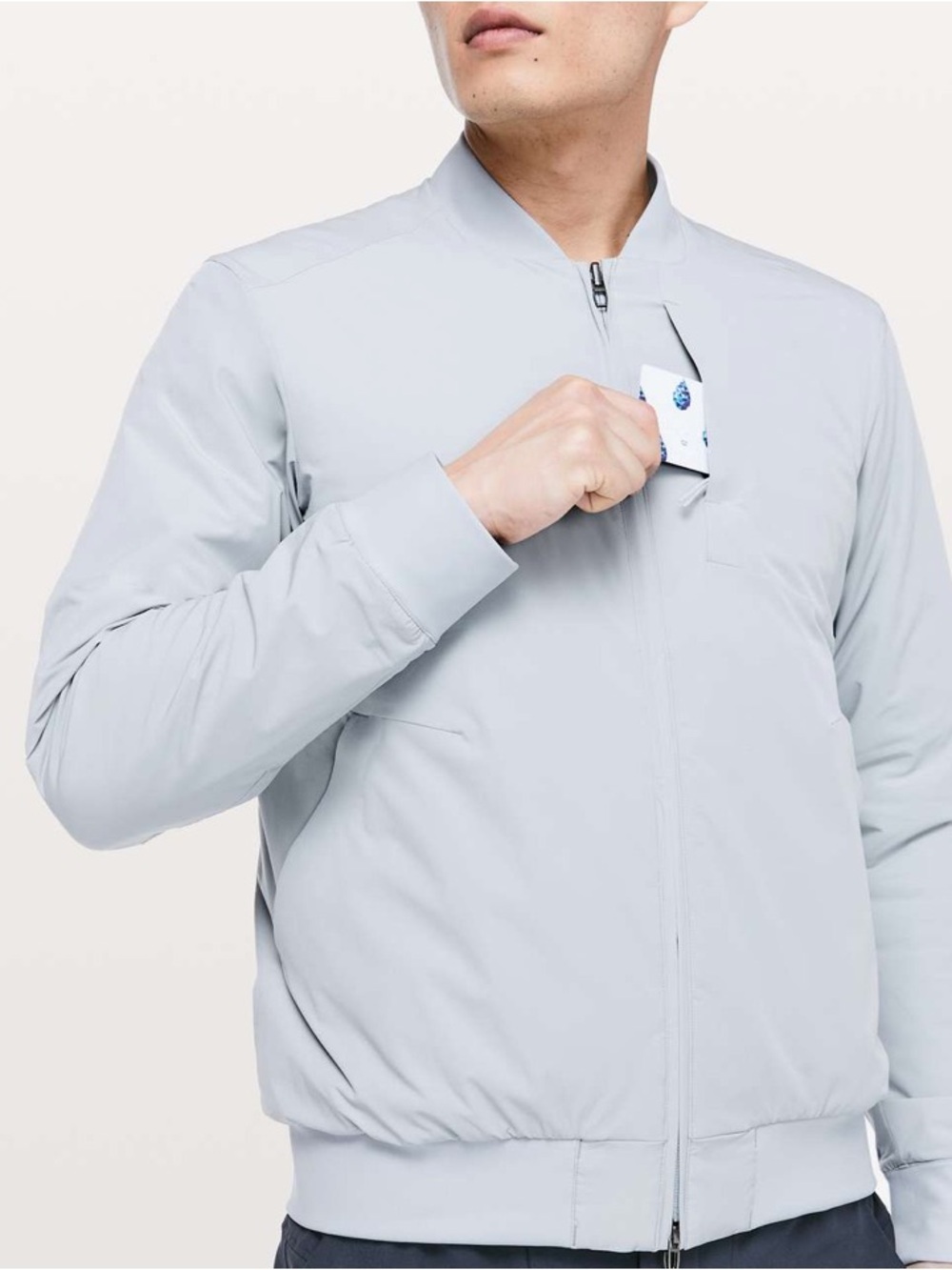 lululemon athletica Reversible Bomber Jacket - Sea Salt Light Gray